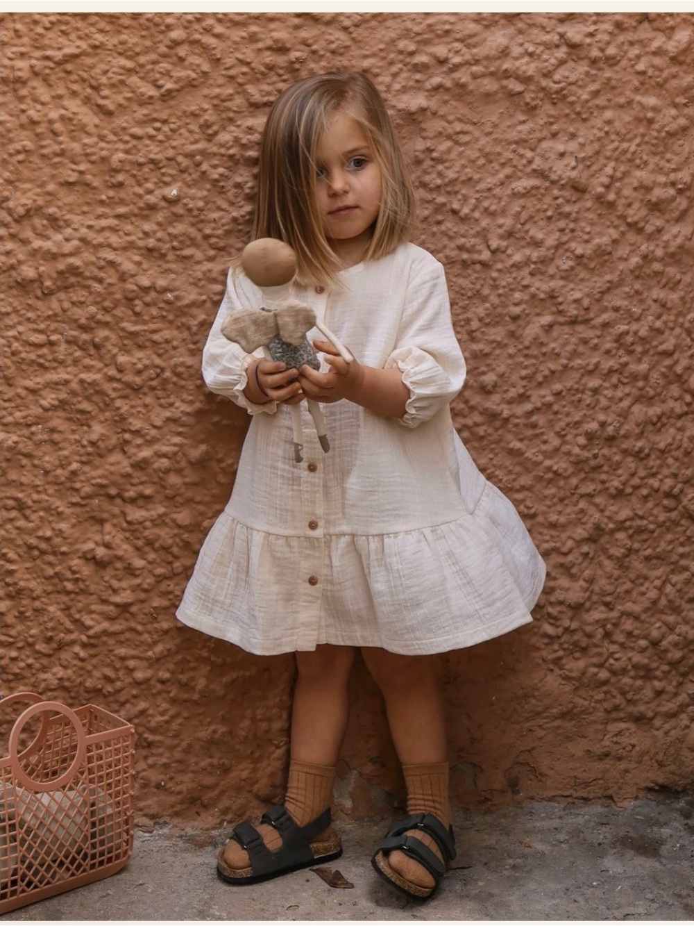 Organic Zoo Muslin Picnic toddler dress, 3-4 year old